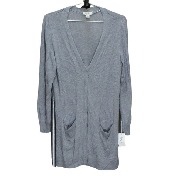 Style & Co Plus Size V-Neck Cardigan Medium Grey Heather 0X - Picture 1 of 2